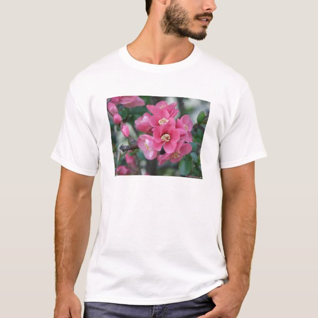 Frühlingspink blühende Ruhe T-Shirt (Vorderseite)