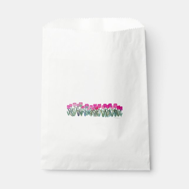 Frühlingspink Tulips Custom White Gevor Bag Geschenktütchen (Vorderseite)