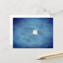 Frühlingsprelude Vollmond Postkarte