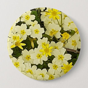 Frühlingsprirosen Button