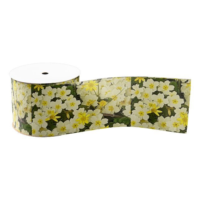 Frühlingsprirosen Ripsband (Spule)