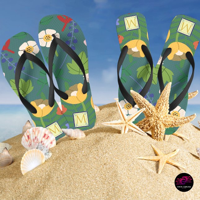 Frühlingsproton Flip Flops (Beach days just upgraded with bold floral vibes 🌺)
