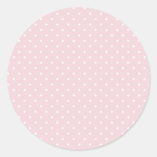 Frühlingspunkte Klassisch | Sanftes Rosa Runder Aufkleber (Vorderseite)