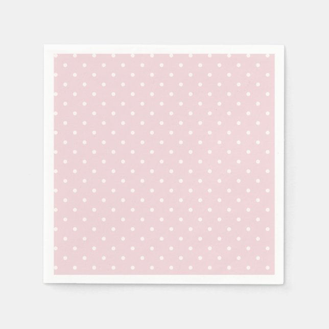 Frühlingspunkte Klassisch | Sanftes Rosa Serviette (Vorderseite)
