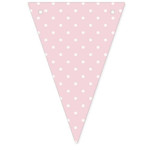 Frühlingspunkte Klassisch | Sanftes Rosa Wimpelkette (Erste Fahne)