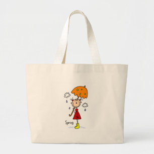 Frühlingsregen-Tasche Jumbo Stoffbeutel