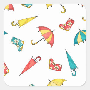 Frühlingsrennen I Quadratischer Aufkleber