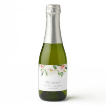 Frühlingsromantik Mini-Sektflaschenetiketten