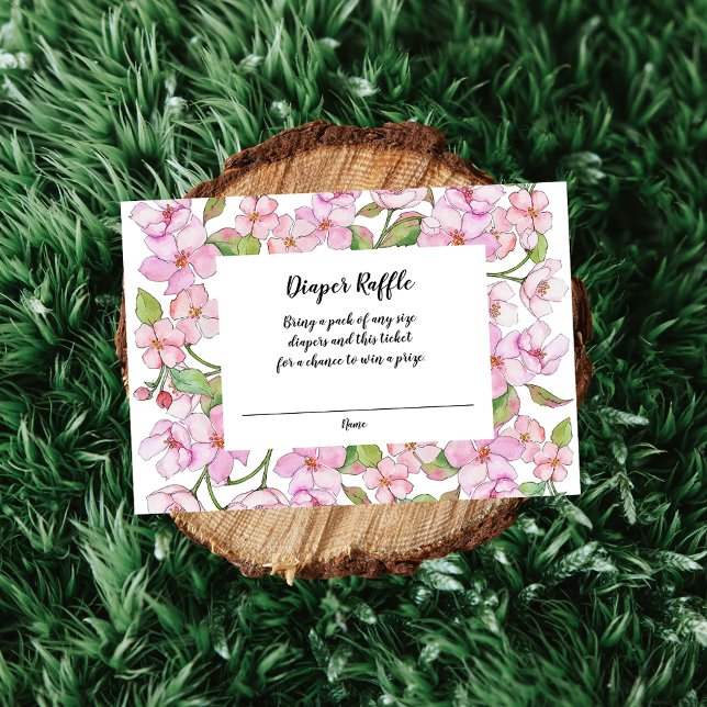 Frühlingsrosa Bläserndusche Windelwanne Begleitkarte (Von Creator hochgeladen)