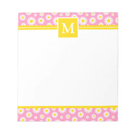 Frühlingsrosa Monogramm Notizblock