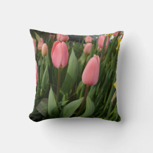 Frühlingsrosa Tulpenblumen Kissen