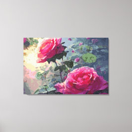 FrühlingsRose - überzogene Canvas Leinwanddruck