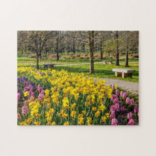 Frühlingssaison Blumengarten Puzzle