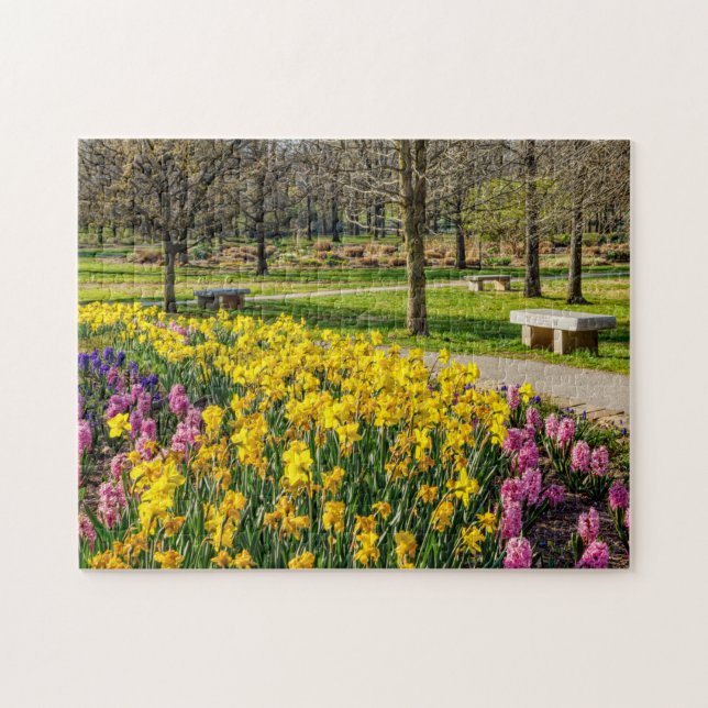 Frühlingssaison Blumengarten Puzzle (Horizontal)