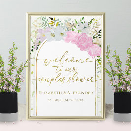 Frühlingssaison Dusche Begrüßungszeichen Wildblume Poster