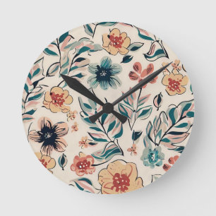 Frühlingssaison Runde Wanduhr
