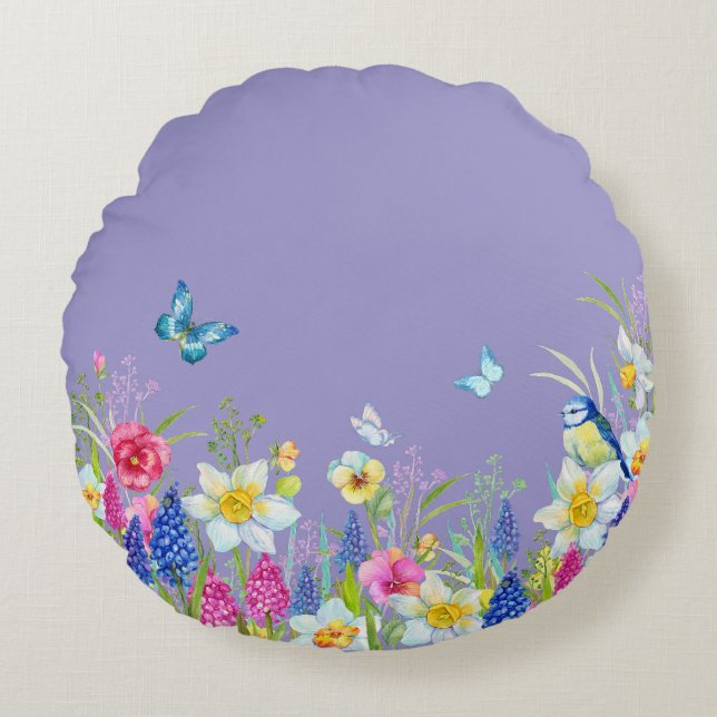 Frühlingssaison Rundes Kissen (Vorderseite)