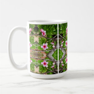 Frühlingsscham: Abstrakter rosa Blütenbaum Kaffeetasse