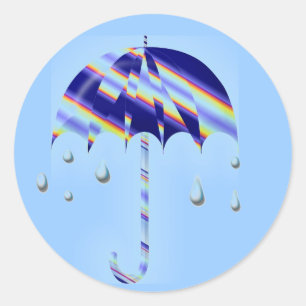 Frühlingsschirm Runder Aufkleber