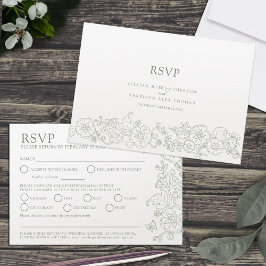 Frühlingsschmetterlinge Blume Hochzeitsfeier RSVP Karte