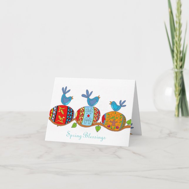 Frühlingssegment Ukrainische Volkskunst Karte (Vorderseite)