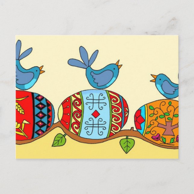 Frühlingssegment Ukrainische Volkskunst Postkarte (Vorderseite)