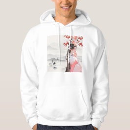 Frühlingssehnsucht: Kraniche und Pflaumenblüten Hoodie