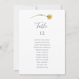 Frühlingsskalender Wildblume Weiße Tischnummer