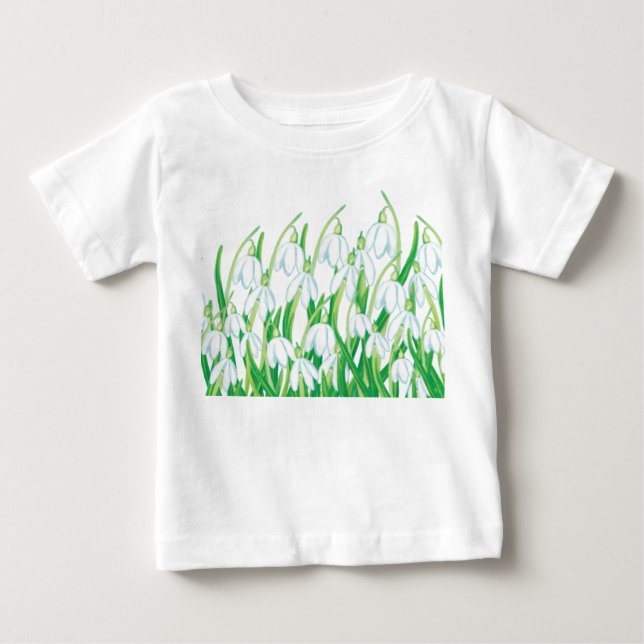 Frühlingssnowdrops Baby T-shirt (Vorderseite)