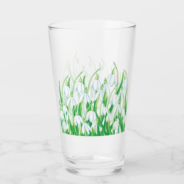 Frühlingssnowdrops Galanthus Glas (Vorderseite)