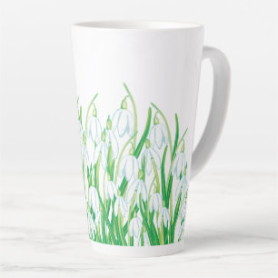 Frühlingssnowdrops    Latte-Tasse Milchtasse