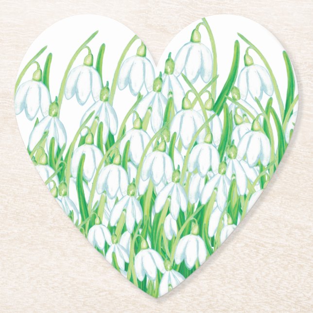 Frühlingssnowdrops Untersetzer (Vorderseite)