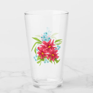 Frühlingssommer Blumenstrauß Blume rosa gelb bl Glas