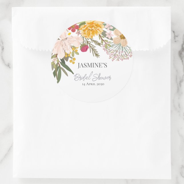 Frühlingssommer Brautparty Runder Aufkleber (Tasche)