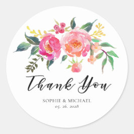 Frühlingssommer Gastgeschenk Hochzeit Runder Aufkleber