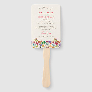 Frühlingssommer Lila Meadow Blume Hochzeit Fächer