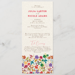 Frühlingssommer Lila Meadow Blume Hochzeit Programm