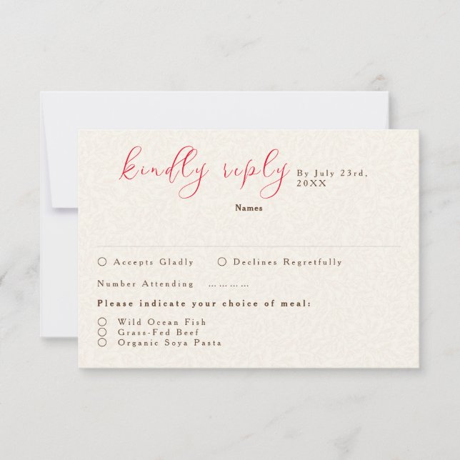 Frühlingssommer Lila Meadow Blume Hochzeit RSVP Karte (Vorderseite)