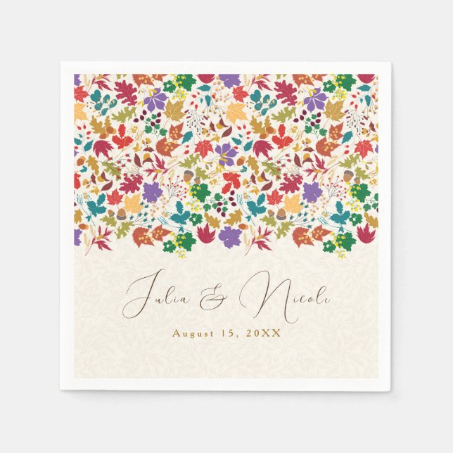Frühlingssommer Lila Meadow Blume Hochzeit Serviette (Vorderseite)