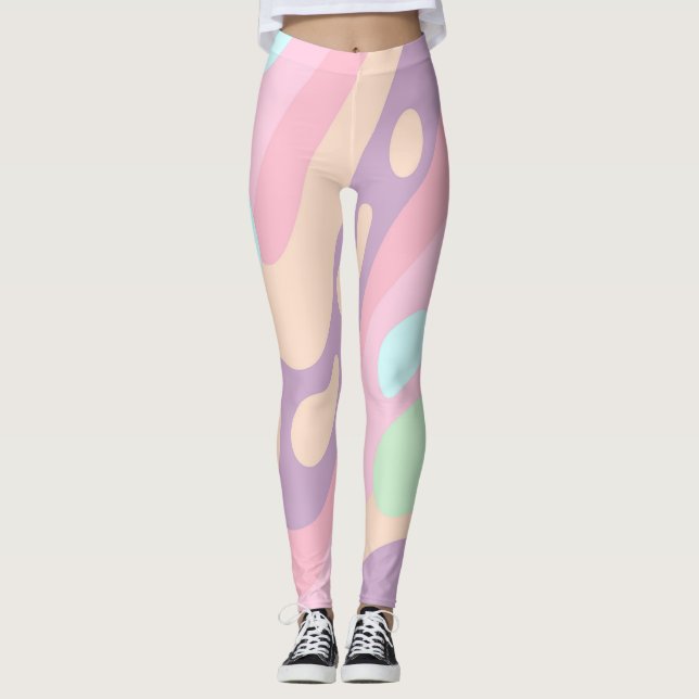 Frühlingssommer Pastell Leggings (Vorderseite)
