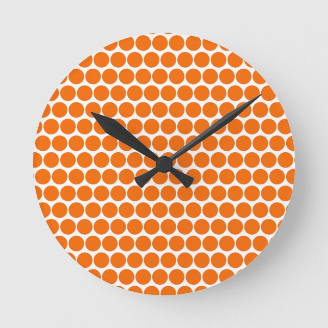 Frühlingssommerfarben Tangelo Runde Wanduhr (Vorderseite)