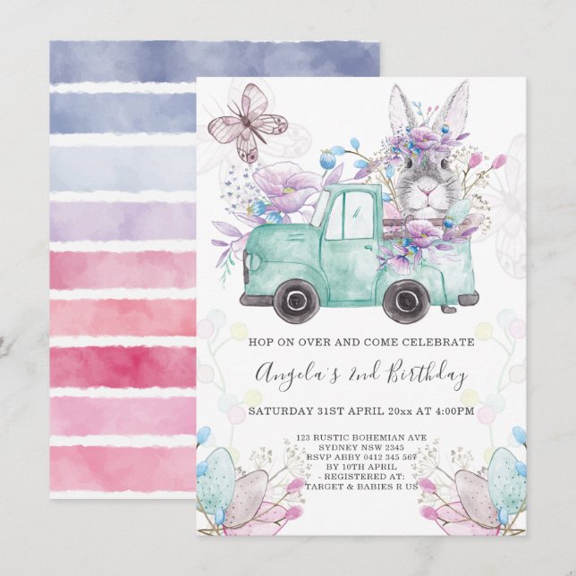 Frühlingssonne Einladung (Vorne/Hinten)