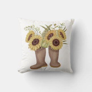 Frühlingssonne mit Stiefeln Kissen