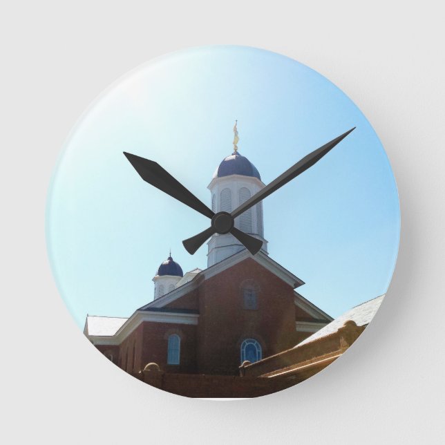 Frühlingssonne Runde Wanduhr (Vorderseite)