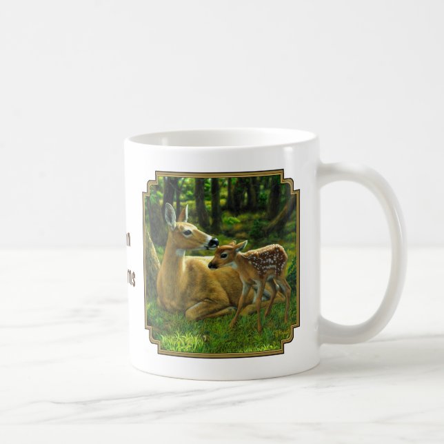 Frühlingssorge Fawn and Mother Deer Tasse (Rechts)