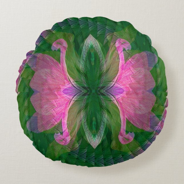 Frühlingsspass..... Rundes Kissen (Vorderseite)