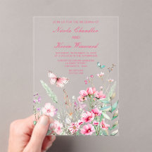 Frühlingsstich-Rosa-Schmetterling-Hochzeit