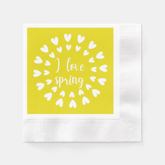 Frühlingsstimmung, Liebe Serviette (Vorderseite)