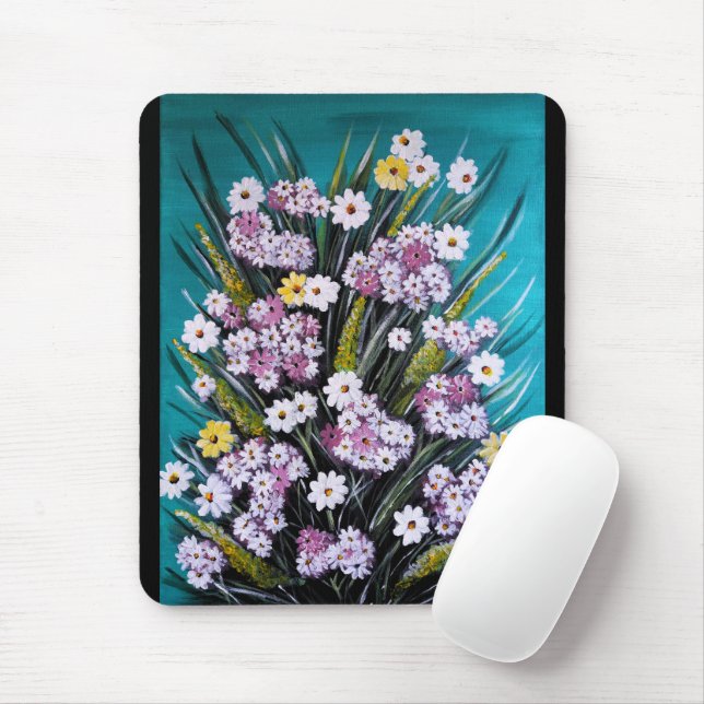Frühlingsstrauß-Gemälde von Alfred Fox Mousepad (Mit Mouse)