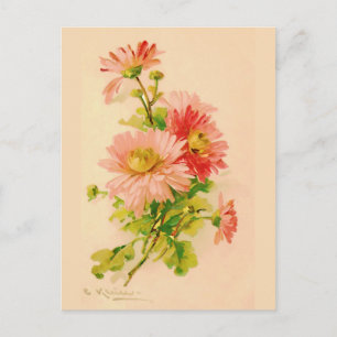 Frühlingsstrauß-Postkarte im Vintage-Stil Postkarte